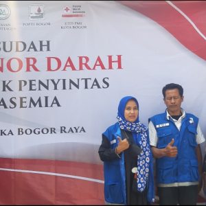 Donor darah kerja sama POPTI Kota Bogor dan DKM Masjid Al Muttakin Griya Soka Bogor Raya, Sabtu (13/8/2022)