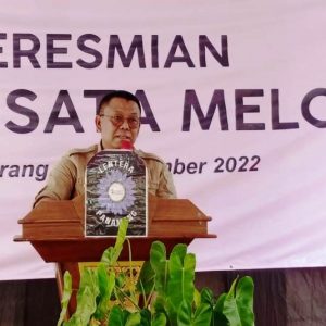Kepala Dinas Pertanian dan Ketahanan Pangan Kabupaten Tangerang, Asep Jatnika mewakili Bupati Tangerang meresmikan kawasan eduwisata melon (Dok/KM)