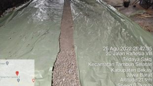 Lokasi Pekerjaan di Perumahan Taman Tridaya Desa Tridaya Sakti Kecamatan Tambun Selatan.(Dok. KM)
