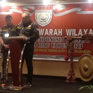 Musyawarah Wilayah (Muswil) III DPP Pembela Kesatuan Tanah Air Indonesia Bersatu (PEKAT IB) Provinsi Riau Tahun 2023 di Hotel Grand Elite Pekanbaru, Jumat (3/2/2023)