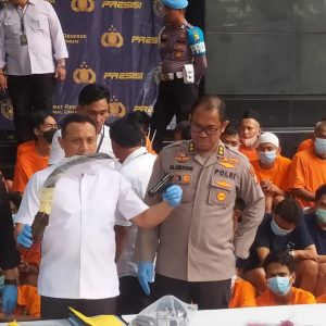Operasi Pekat (penyakit masyarakat) digelar Polda Metro Jaya selama 14 hari pada Maret 2023 berhasil membongkar 282 kasus dan mengamankan 379 orang pelaku dalam keterangan pers di Mapolda Metro Jaya, Jakarta Selatan, Senin (20/3/2023)