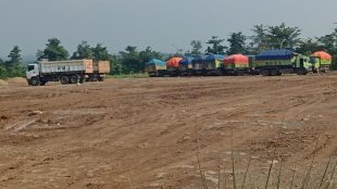 Lokasi kantung parkir khusus truk di Parung Panjang yang belum optimal (Dok.KM)